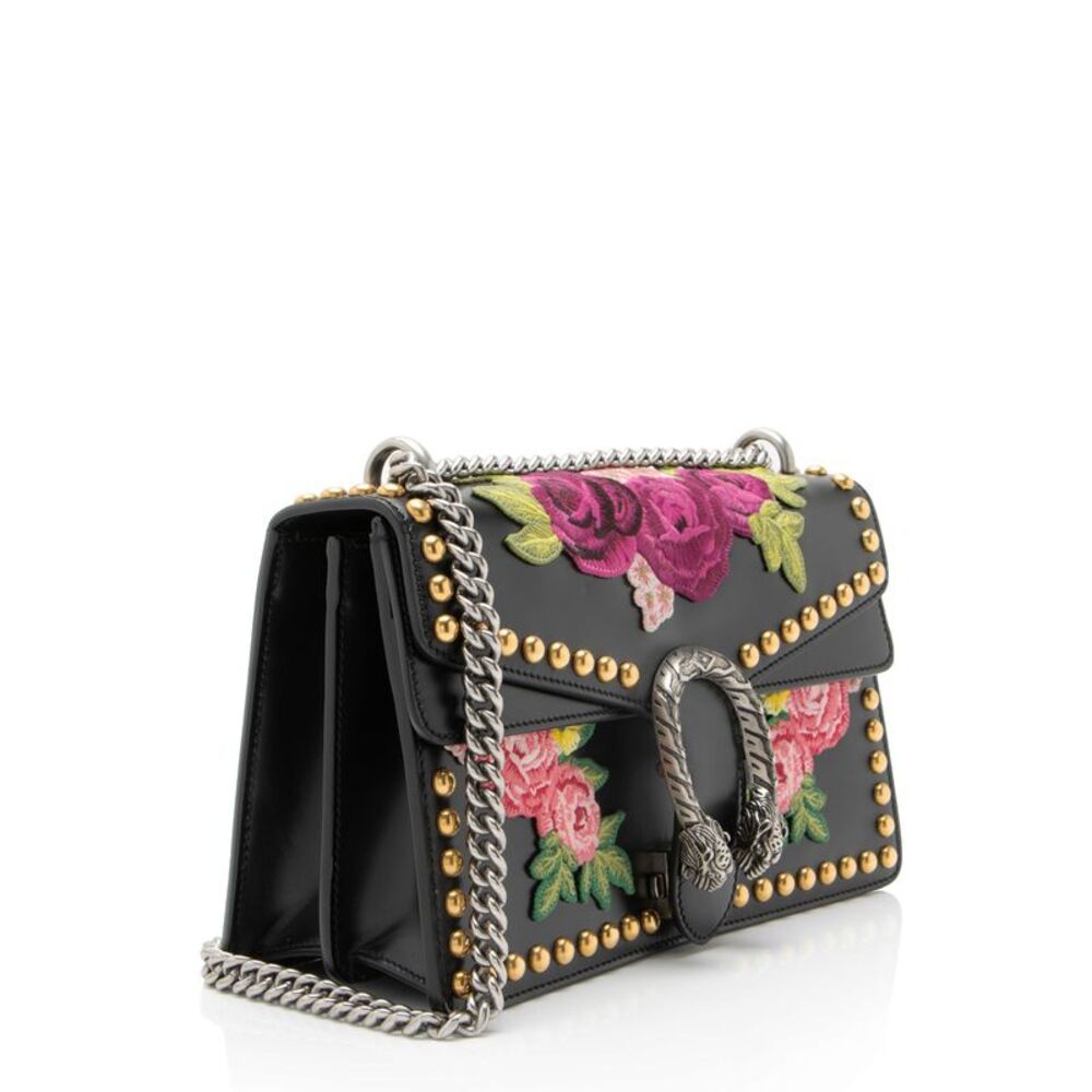 Gucci Leather Embroidered Studded Blind for Love Dionysus Small Shoulder Bag - Picture 2 of 16